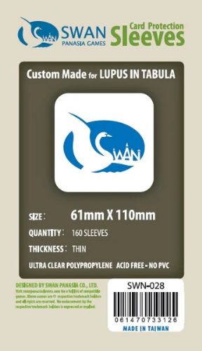 Swan Card Sleeves: 61x110 mm Std Card -150 per pack